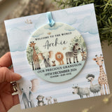 New Baby Boy Card Safari