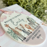 Relation New Baby Girl Card Safari