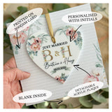 Wedding Card Personalised Heart