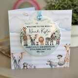 New Baby Boy Card Safari