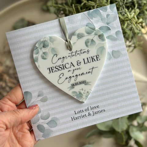 Engagement Card Green Foliage
