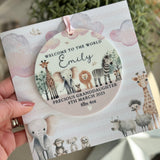Relation New Baby Girl Card Safari