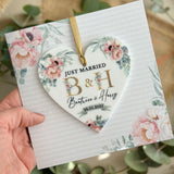 Wedding Card Personalised Heart