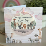 Relation New Baby Girl Card Safari