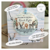 New Baby Boy Card Safari
