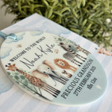 New Baby Boy Card Safari