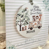 1st Birthday Safari Card