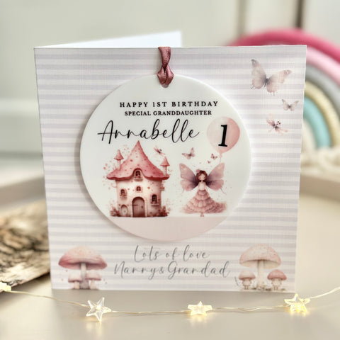 1st Birthday Fairy Card