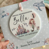 1st Birthday Mermaid Card