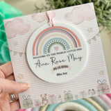 New Baby Girl Card Rainbow