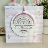 New Baby Girl Card Rainbow
