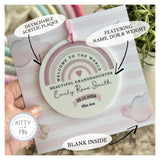 New Baby Girl Card Rainbow