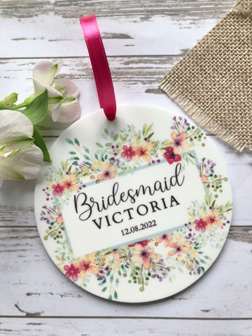 Floral Bridesmaid Keepsake