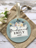 Teal Bridesmaid Keepsake