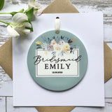 Teal Bridesmaid Keepsake