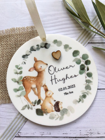 Baby Woodland Keepsake.
