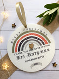 Rainbow Teacher Bauble