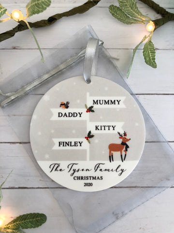 Reindeer Family Bauble