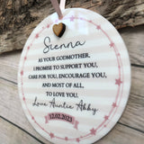 Pink Godchild Keepsake.