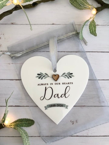 Memorial Heart Bauble