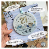 21st or Any Age Birthday Card Travel