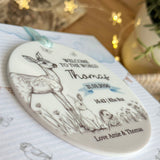 New Baby Boy Card Woodland Animals