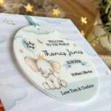 New Baby Boy Card Blue Elephant