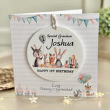 1st Birthday Animal Card