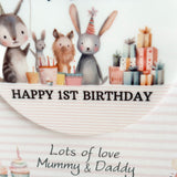 1st Birthday Party Animal Card