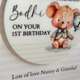 1st Birthday Teddy Card