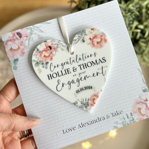 Engagement Card Detachable Heart