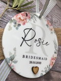 Bridesmaid Floral Keepsake