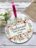 Floral Bridesmaid Keepsake