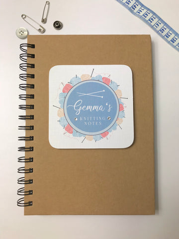 Knitting Personalised Notebook A5