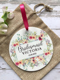 Floral Bridesmaid Keepsake