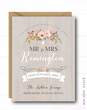 A5 Rustic Wedding Card