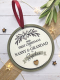 1st Christmas Grandparents Bauble