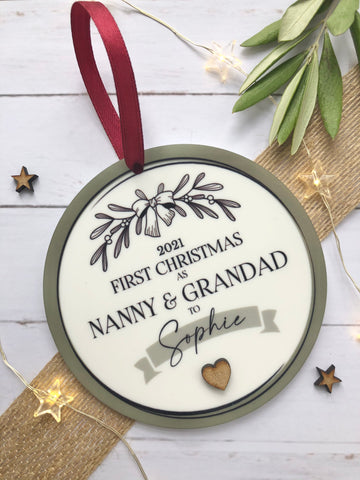 1st Christmas Grandparents Bauble