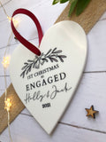 1st Christmas Engaged Bauble