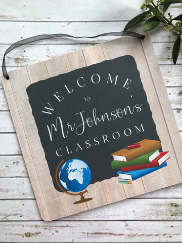 Teacher Classroom Sign Globe