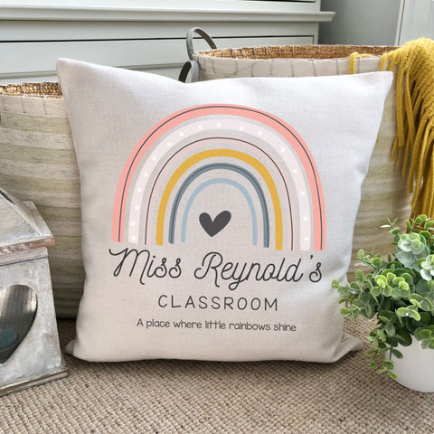 Teacher Rainbow Cushion