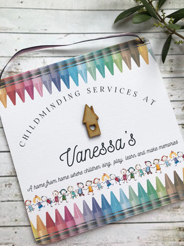 Childminder Personalised Sign