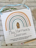 Teacher Classroom Sign Rainbow