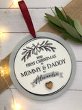 1st Christmas Parents Bauble