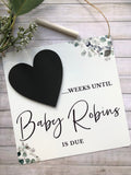 Pregnancy Countdown Plaque