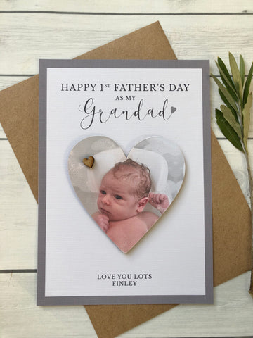 1st Father’s Day Grandad Magnet Card
