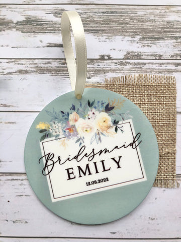 Teal Bridesmaid Keepsake