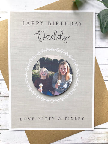 Daddy Birthday Photo Card